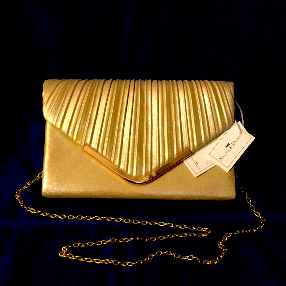 Elegant Gold Evening Clutch